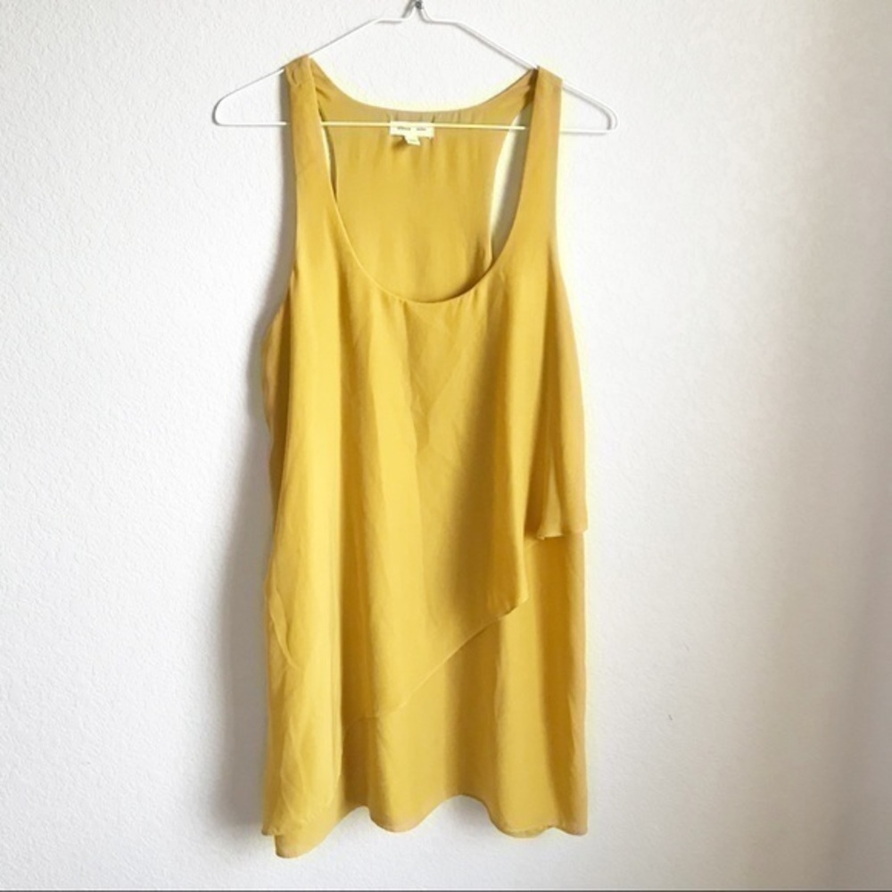 Silence + Noise Yellow Shift Mini Dress, M